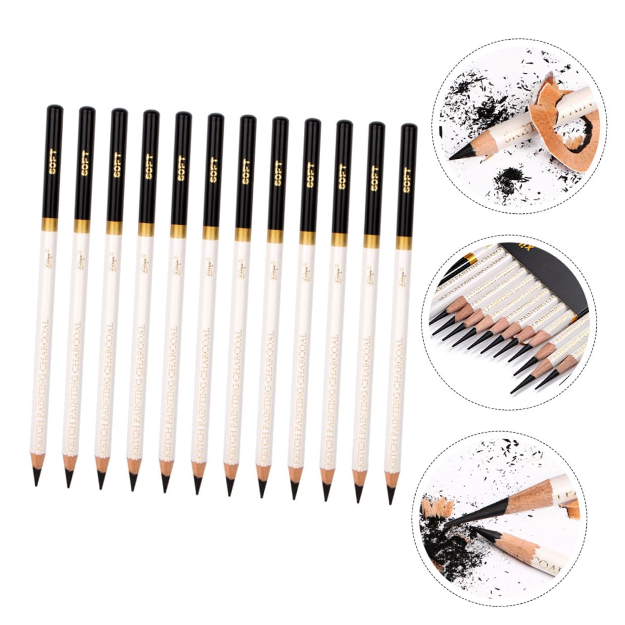 Cabilock 60 Pcs Black Sketch Pencils - Graphite Drawing Pencils for Artists, Students & Professionals - Perfect for Sketching, Shading & Art Projects