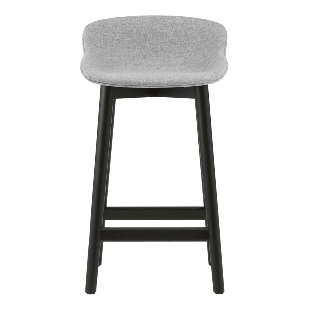 Premium Hyg Counter Stool with Full Upholstery & Wood Base - Modern Bar Stool for Kitchen Island, Breakfast Nook & Home Bar Decor