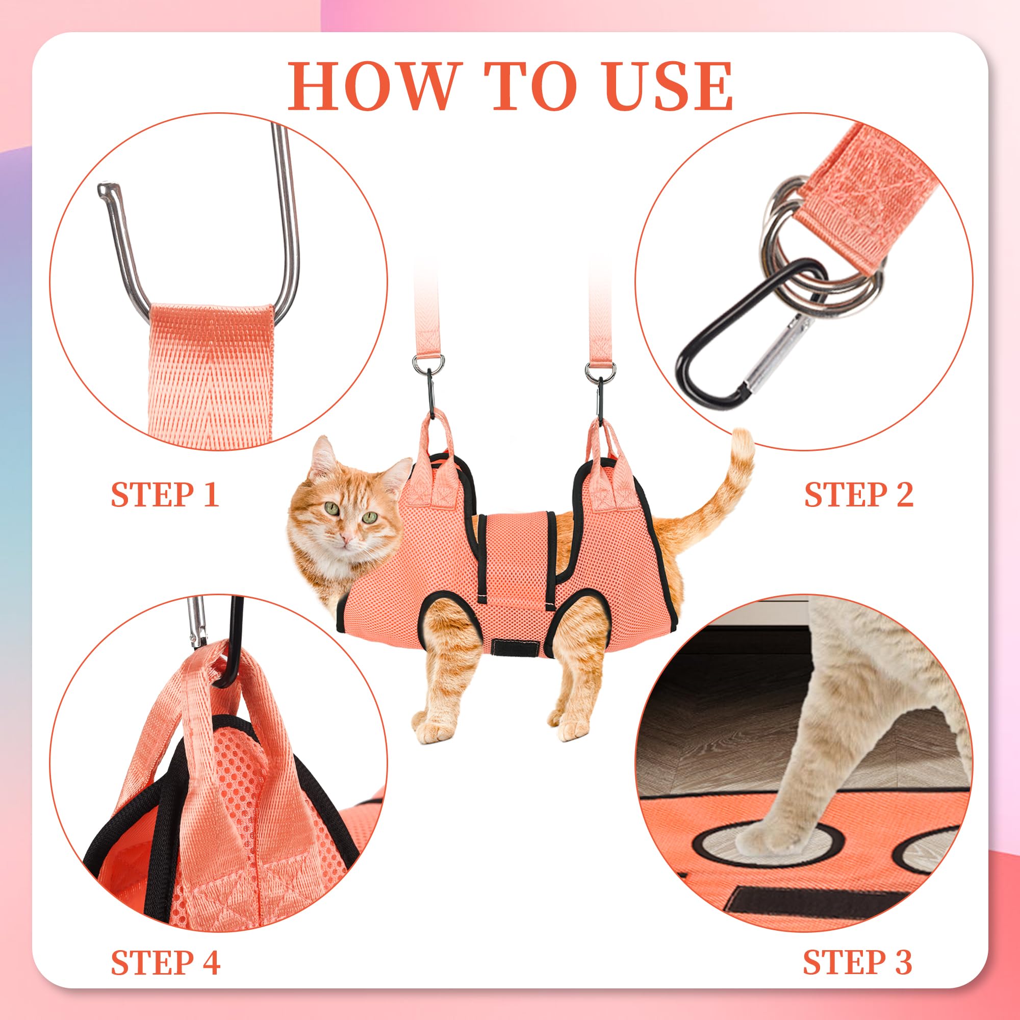 **PatiencET Dog Grooming Hammock with Safety Strap – Pet Grooming Sling for Cats & Dogs – Includes Nail Clippers, Trimmer, Nail File & Comb – Perfect for Nail Trimming, Bathing & Grooming at Home**