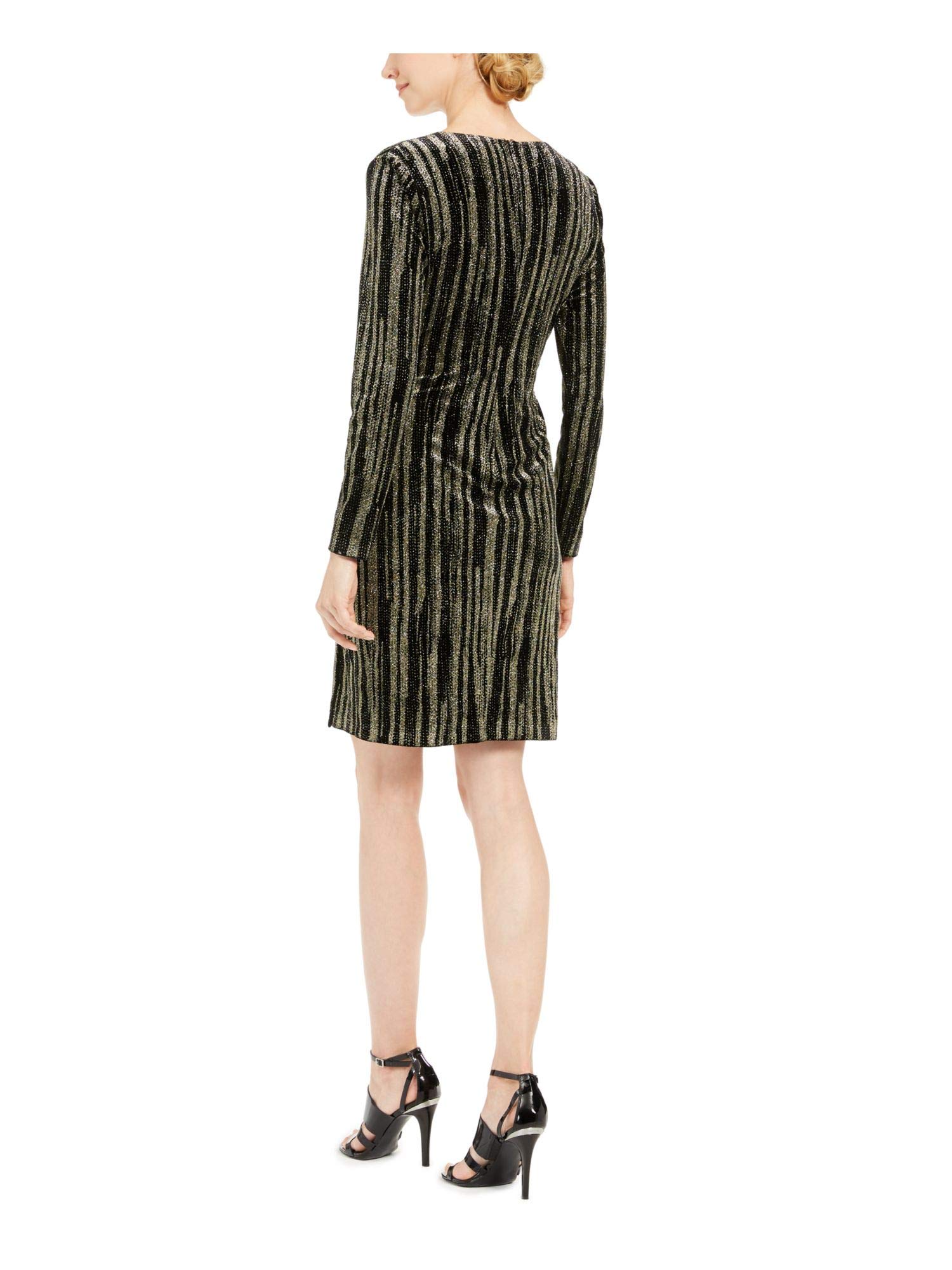 Calvin Klein Women's Velvet Glitter Faux Wrap Dress - Elegant Party & Evening Wear for Special Occasions