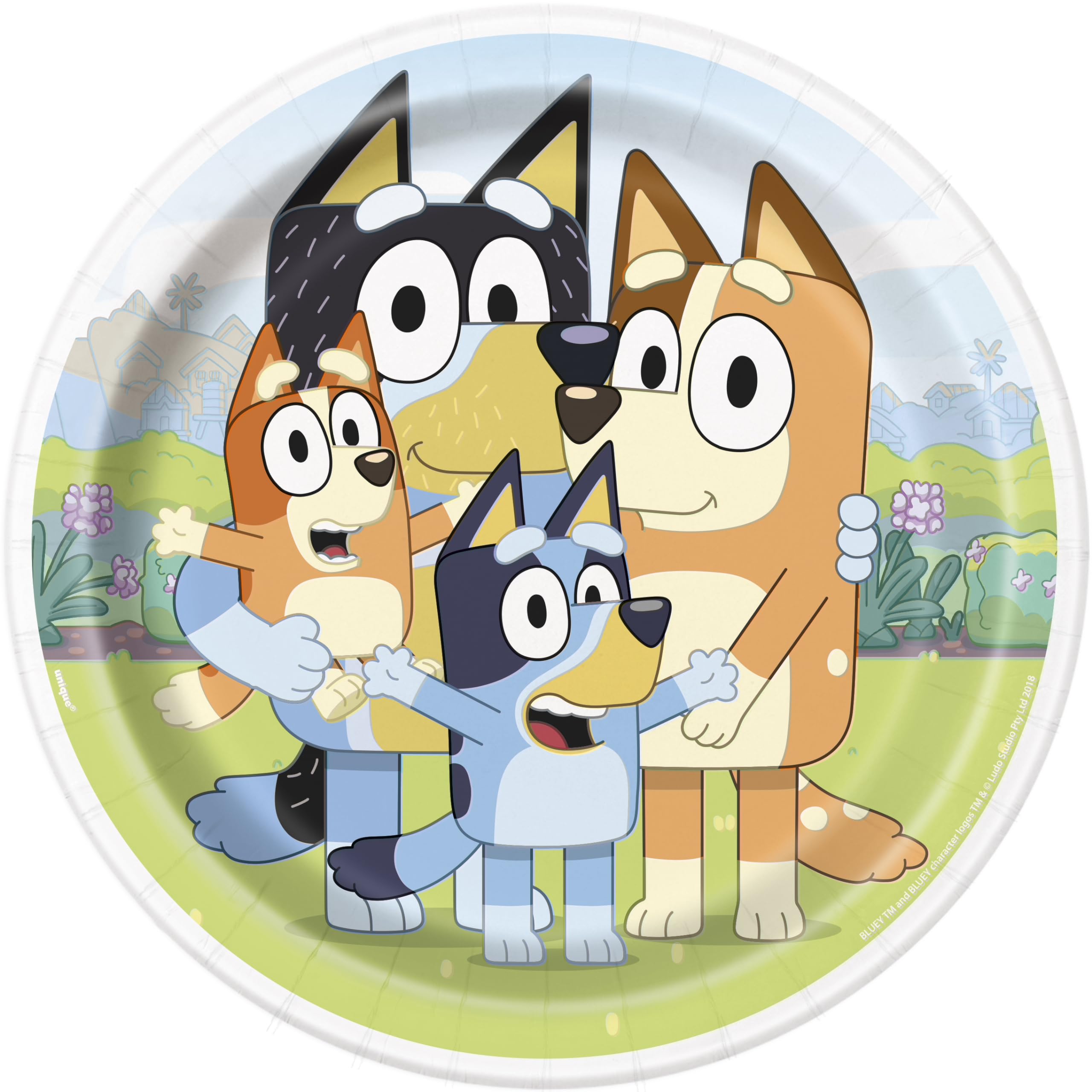 Bluey Birthday Party Supplies Set for 16 Guests - Plates, Napkins, Forks & Stickers - Kids Party Decorations for Bluey Themed Birthday Celebrations