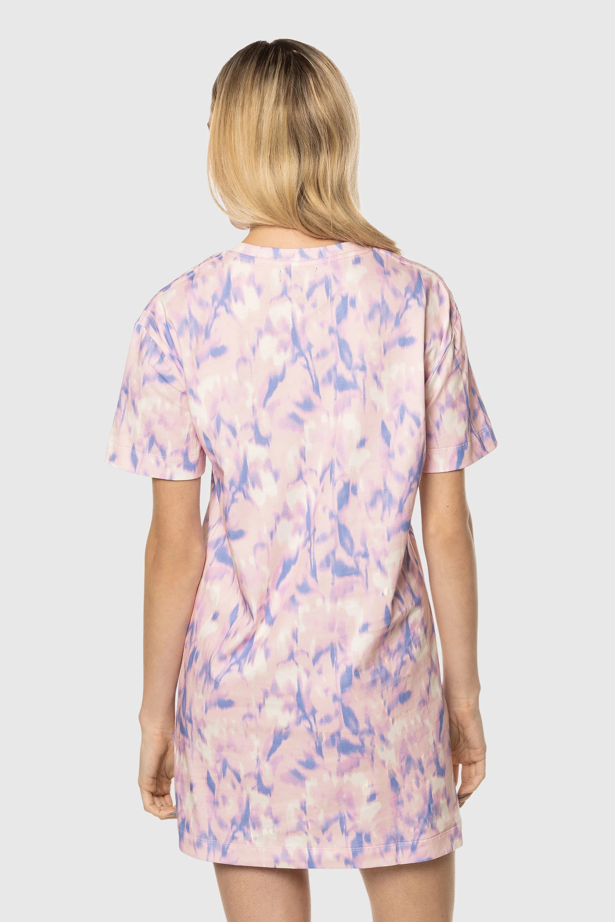 Women's Tee Dress with Speckle Print - Casual Summer T-Shirt Dress for Beach, Vacation & Everyday Wear