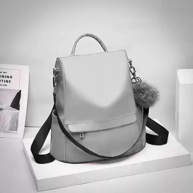 Stylish Pink & Grey Backpack for Women - Office & College Use