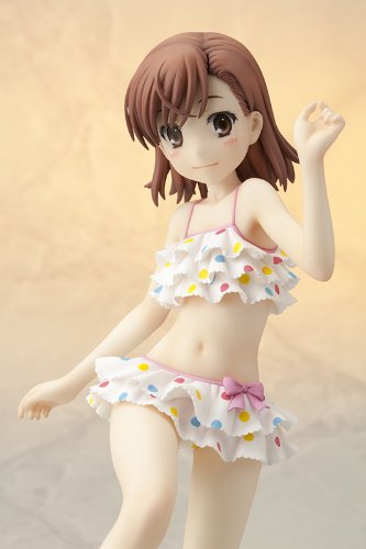 Kotobukiya Mikoto Misaka Beach Side - A Certain Scientific Railgun Anime Figure Statue - Perfect for Anime Collectors & Display in Home, Office, or Gaming Room
