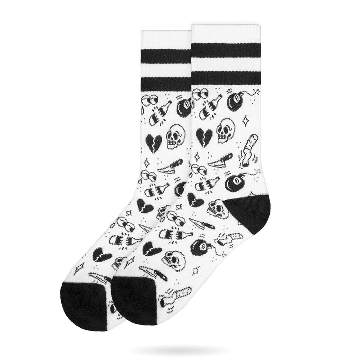American Flag Socks - Patriotic Mid High Crew Socks for Men & Women - Perfect for 4th of July, Memorial Day, and Sports Events