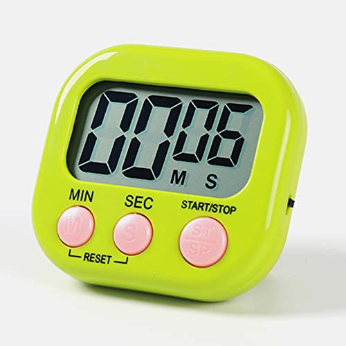 Digital Kitchen Timer with Stand/Magnetic/Hole, Count Up & Countdown Timer for Baking, Cooking, Studying, Workout - Perfect for Home, Office & Gym (Green)