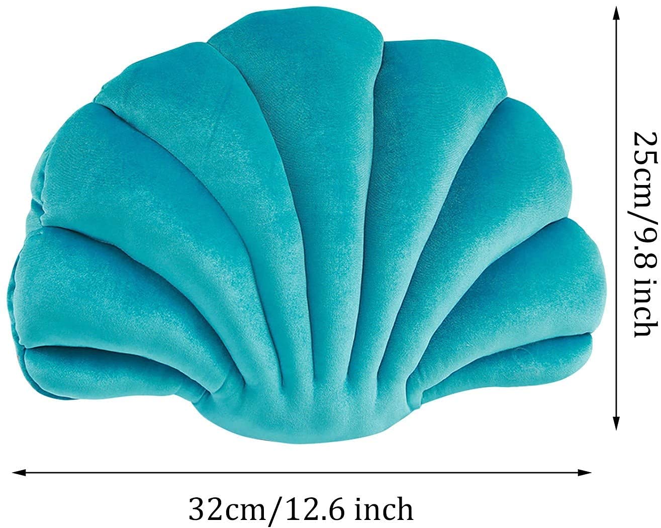 Fay Bless Seashell Decorative Throw Pillows - Green Small Couch & Bed Pillow Covers for Indoor & Outdoor Use - Perfect for Sofa, Patio Furniture, Beach House Decor and Coastal Living Room Accents