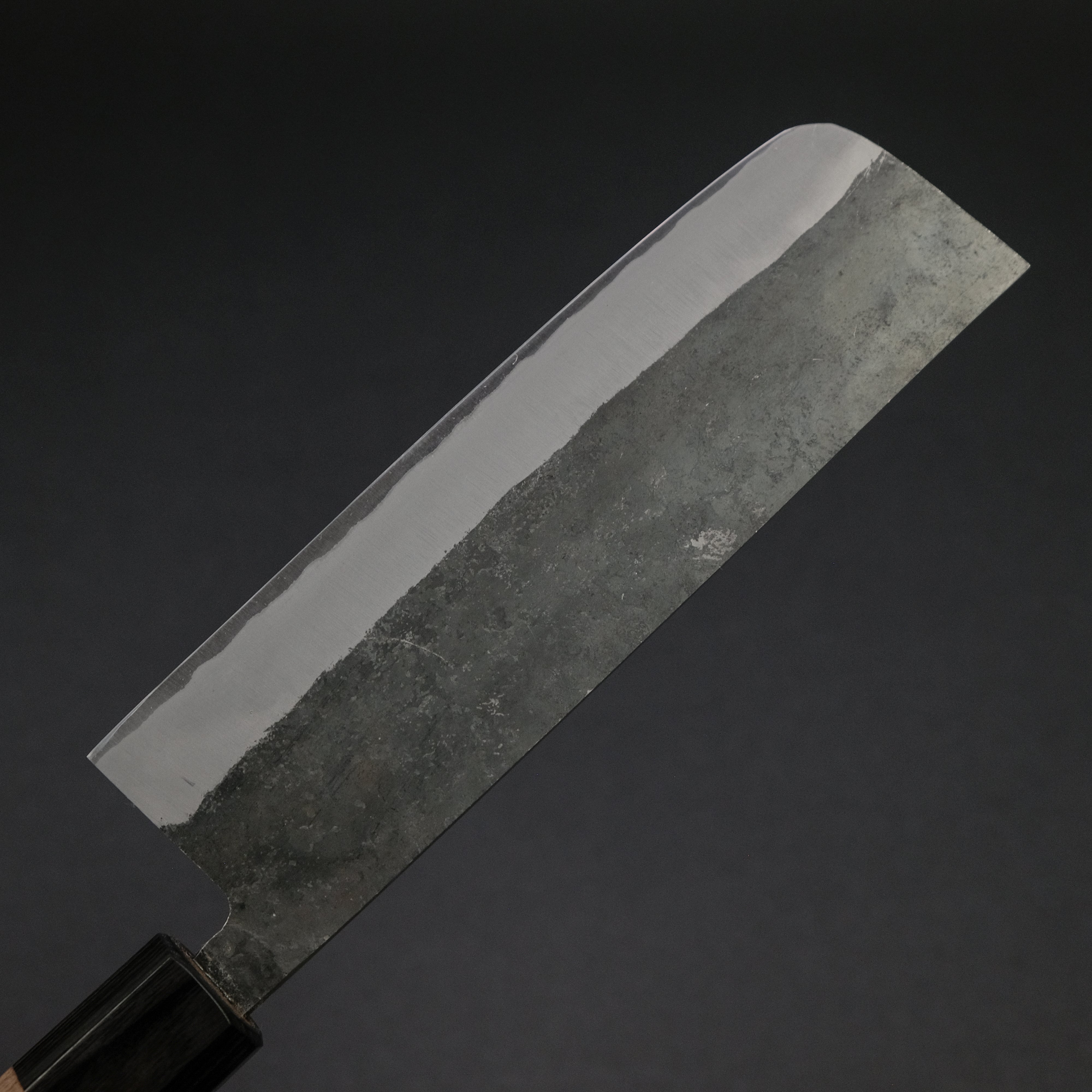 Hitohira Harima Forged Blue Super Stainless Clad Nakiri Knife with Walnut Handle - Professional Japanese Vegetable Knife for Precise Chopping, Slicing & Dicing in Home Kitchens & Restaurants