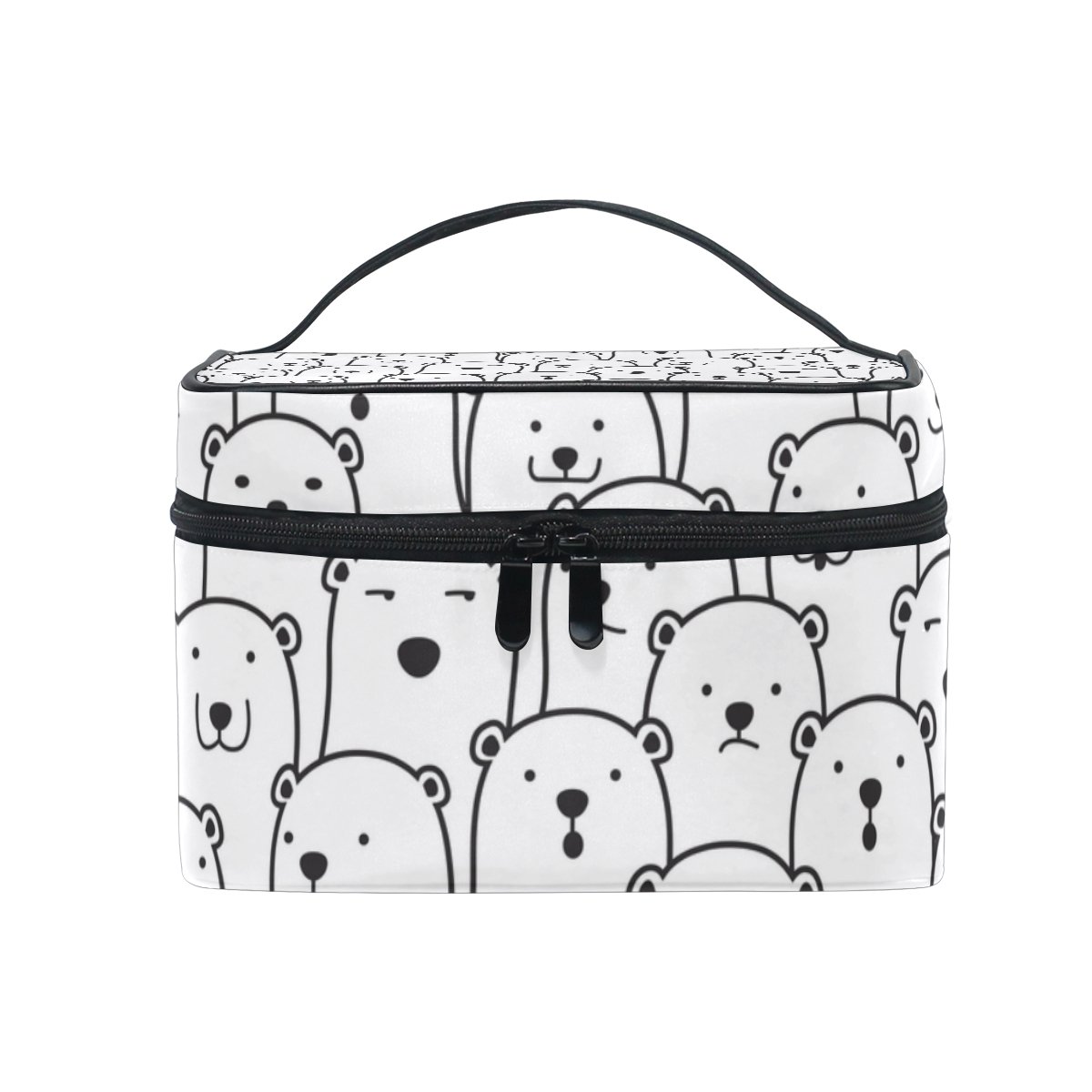 Cute Polar Bear Cosmetic Bag for Women - Waterproof Travel Makeup Train Case & Storage Organizer - Perfect for Travel, Gym, and Daily Essentials