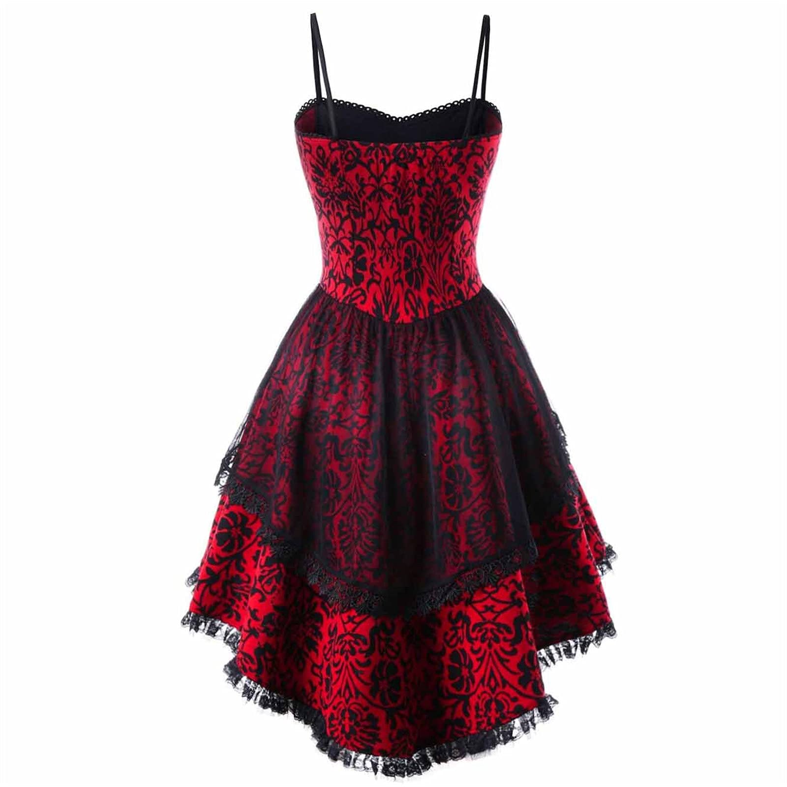 Elegant Red Retro Sleeveless Fit & Flare Dress for Women - Solid Color Work Dress with Princess Silhouette | Perfect for Office, Date Night & Casual Outings
