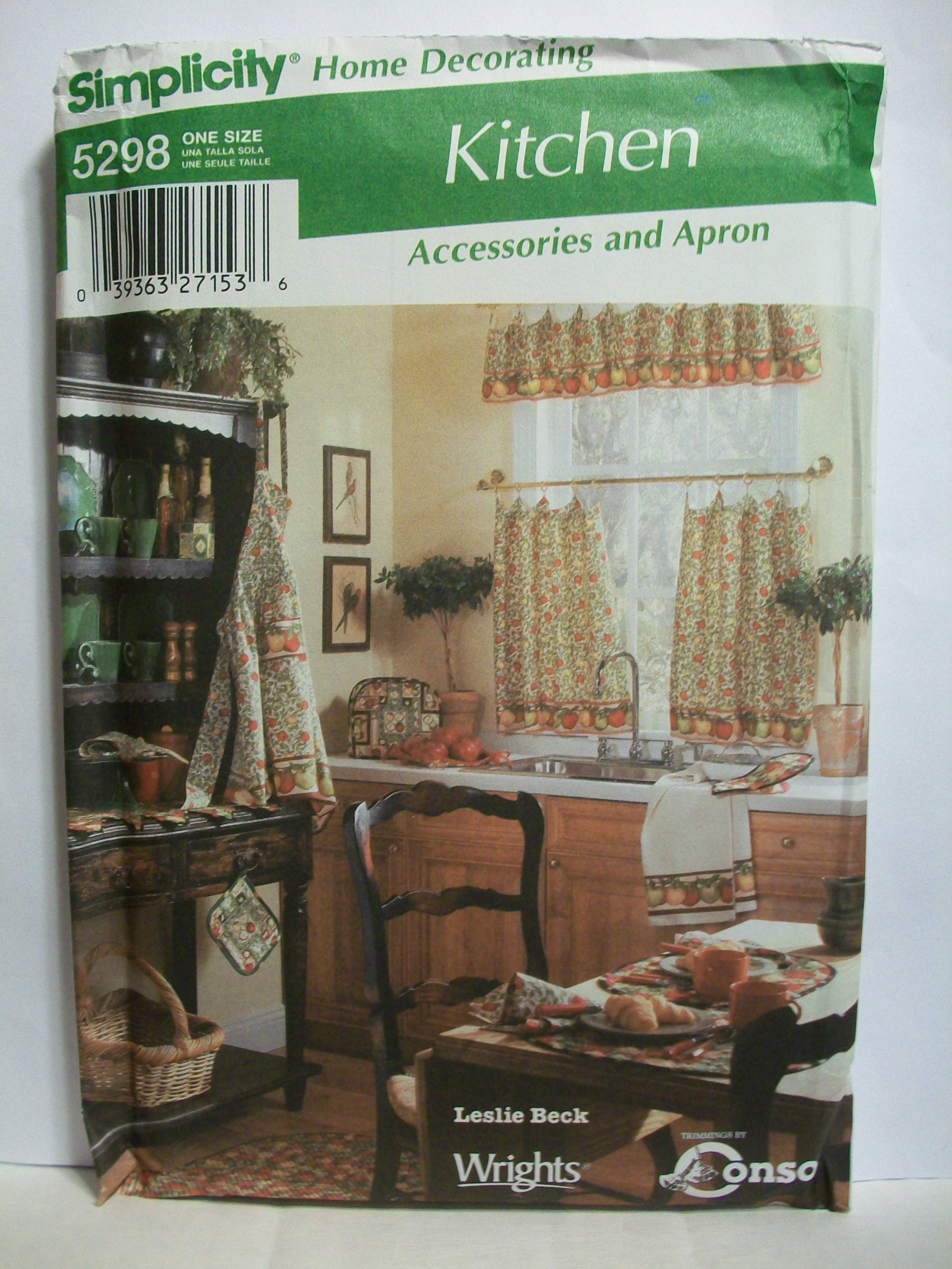 Simplicity Pattern #5298 - DIY Kitchen Apron & Accessories Sewing Kit for Home Chefs & Crafters | Perfect for Cooking, Baking & Gift Making
