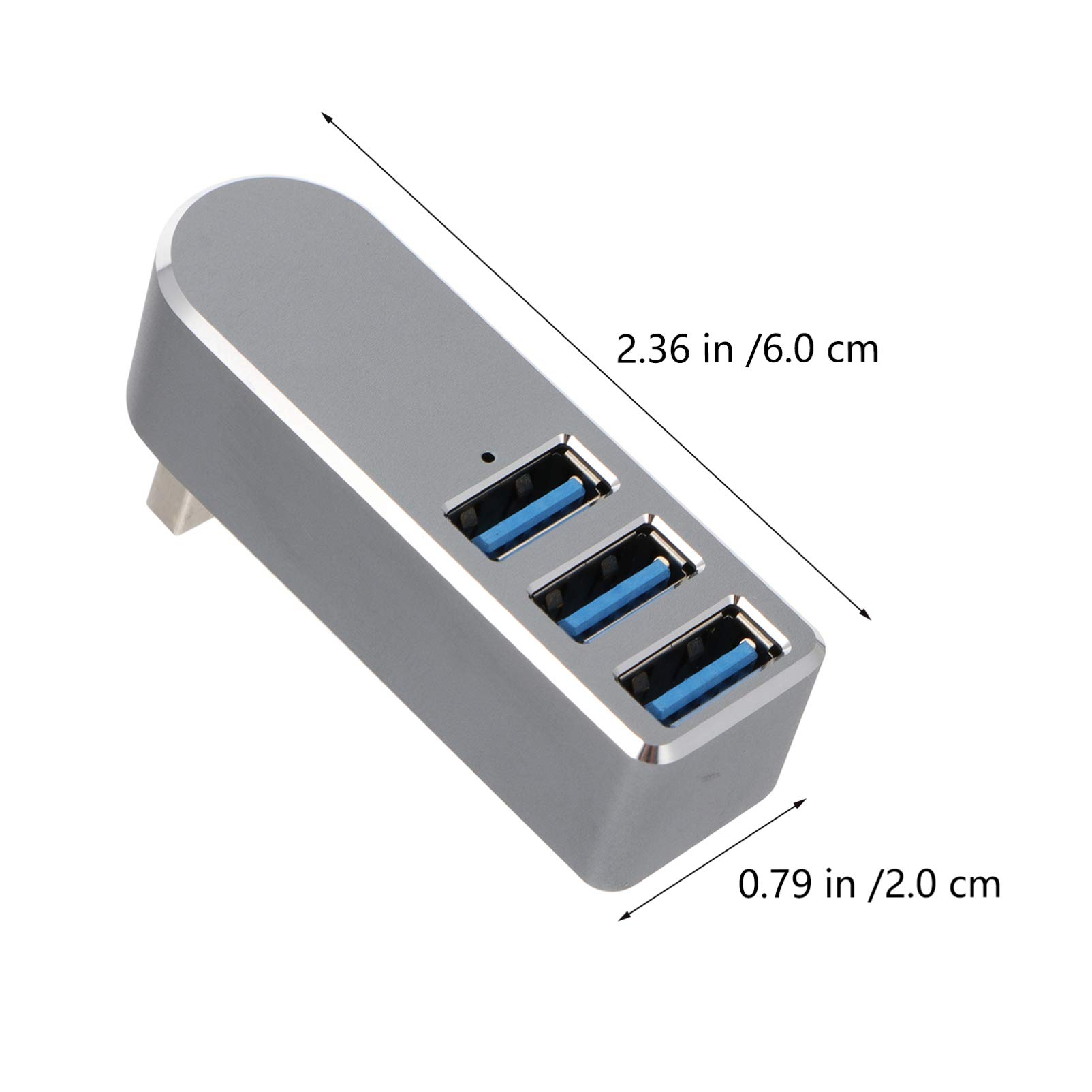 360° Rotatable USB 3.0 Hub - 4-Port High-Speed Data Hub for USB Drive, Keyboard, Mouse, Sound Card & Webcam - Perfect for Home Office, Gaming & Conference Setup