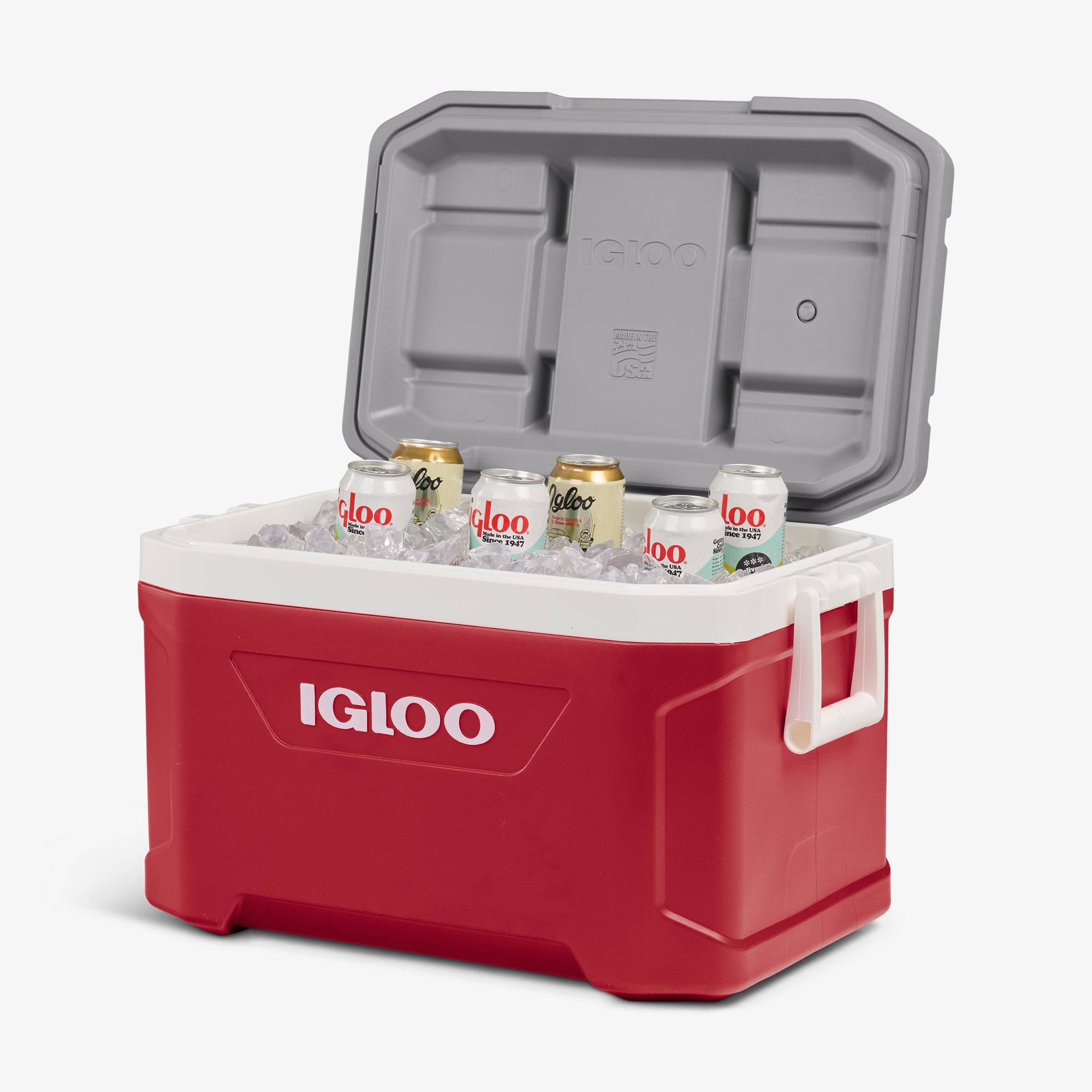 Latitude 52 Quart Heavy Duty Cooler - Premium Outdoor Ice Chest for Camping, Beach, Picnics & Tailgating - Durable Portable Cooler Box for Food & Drinks