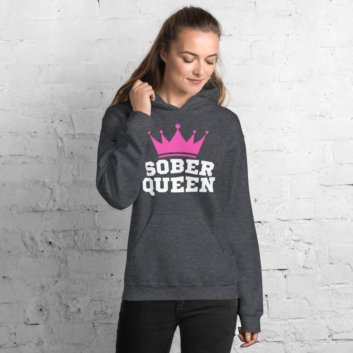 Sober Queen Unisex Hoodie - Comfortable & Stylish Pullover for Men & Women - Perfect for Casual Wear, Gym, and Outdoor Activities