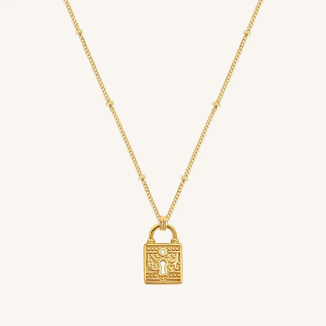 Sanctuary Keylock Necklace - Elegant Stainless Steel Pendant for Women, Perfect for Everyday Wear, Gifts & Special Occasions