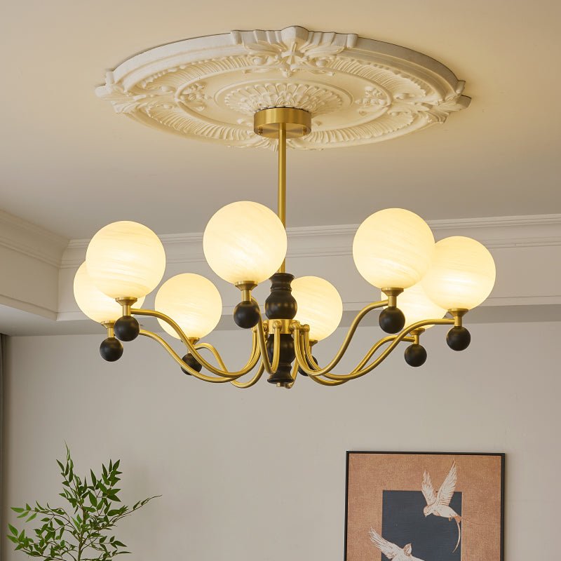Aether Sphere Chandelier - Modern Crystal Ceiling Light Fixture for Dining Room, Living Room & Bedroom | Elegant Lighting Decor for Home & Office
