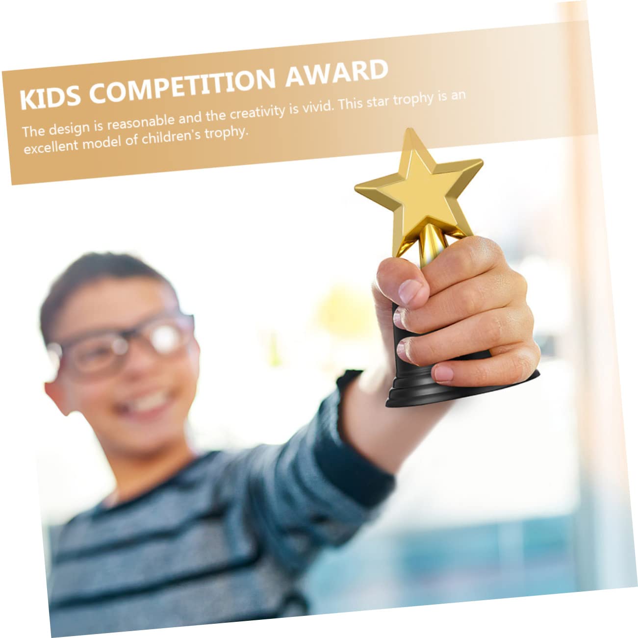 Yardwe 36 Pcs Plastic Star Trophy Sports Toys - Kids Classroom Awards, Party Prizes & Sports Decorations - Perfect for School Rewards, Birthday Party Favors & Sports Day Events