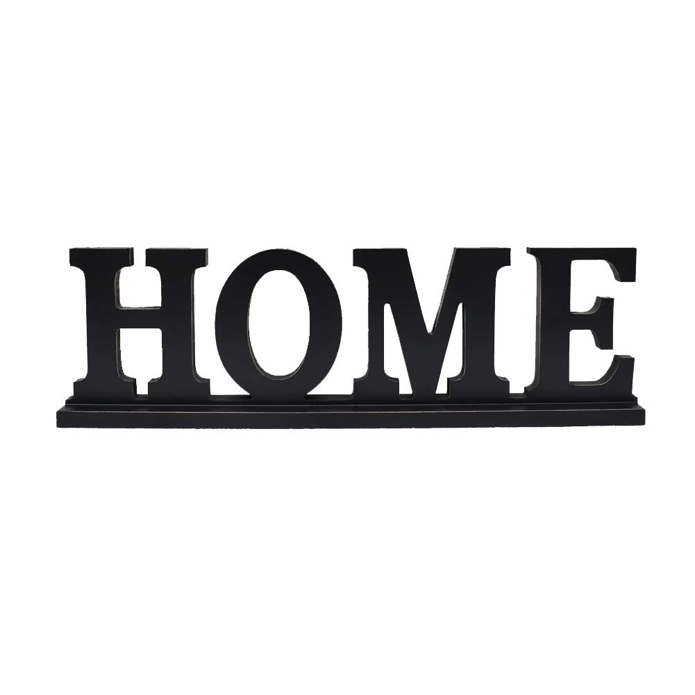 E-view Wooden Family Sign - Personalized Home Decor with Decorative Letters, Tabletop Word Plaque for Living Room, Bedroom & Entryway Decorations