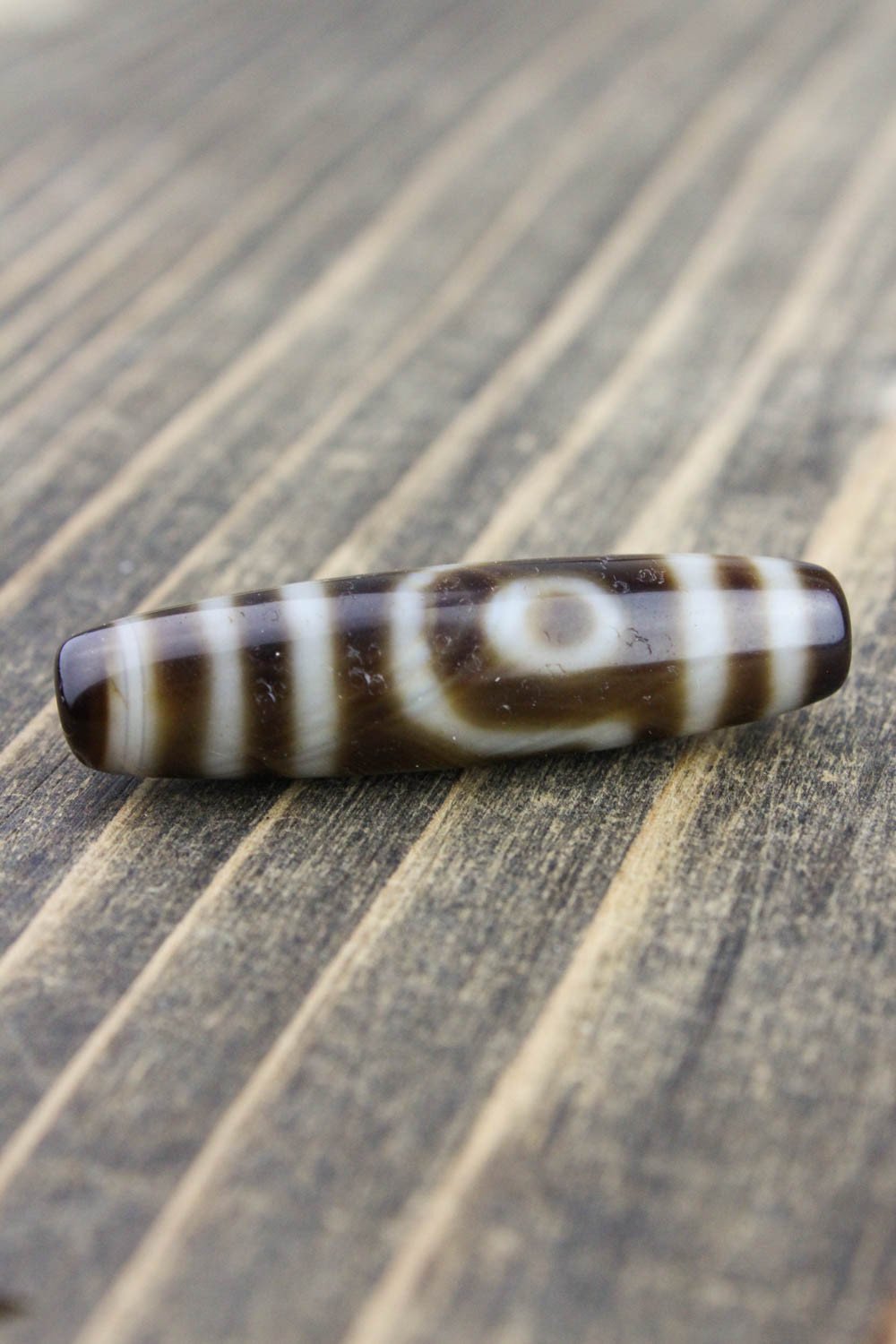 Authentic Harmonious Two-Eyed Dzi Bead - Tibetan Spiritual Protection Amulet for Meditation, Wealth & Good Luck | Perfect for Yoga, Feng Shui & Energy Healing