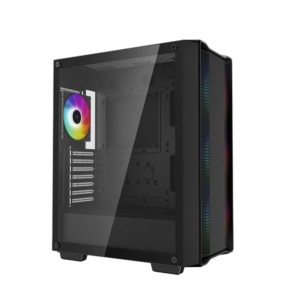 Deepcool CC560 ARGB V2 Mid Tower ATX PC Gaming Case - Tempered Glass Side Panel, Black | Perfect for Gaming Rigs & High-Performance Builds