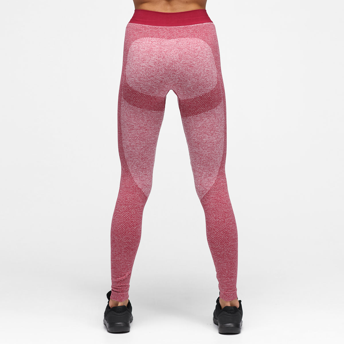 High Waist Burgundy Seamless Leggings for Women - Tummy Control Yoga Pants - Comfortable Workout Leggings for Gym, Running & Lounge Wear