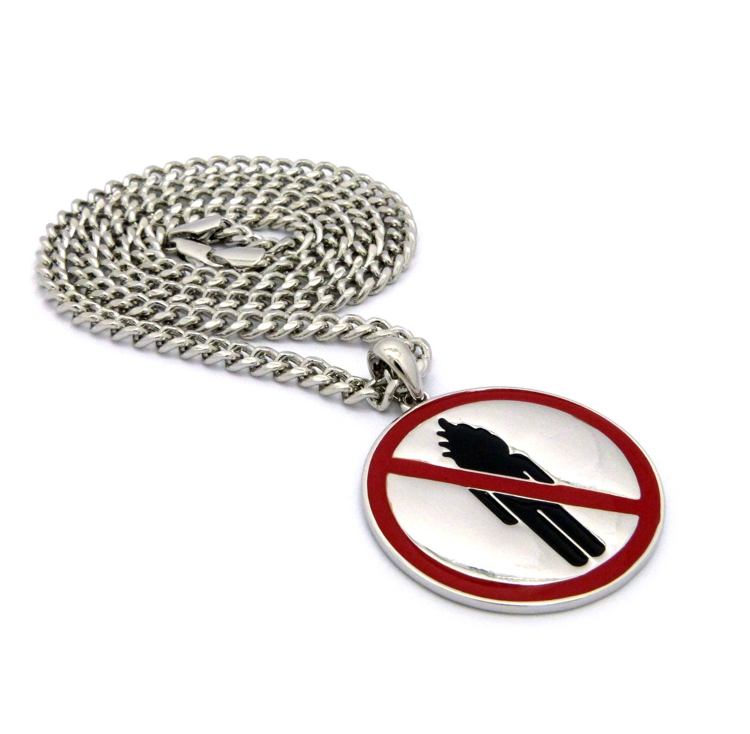 NYFASHION101 Hip Hop Rapper Music Video Monster Logo Pendant Necklace for Men & Women - Perfect for Concerts, Parties & Streetwear Fashion