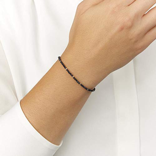 Precious-GEMS Sapphire Bracelet - Genuine Blue-Black Sapphires with Sterling Silver/Gold Fill - Delicate Stacking Jewelry for Women - Perfect for Everyday Wear, Gifts & Special Occasions