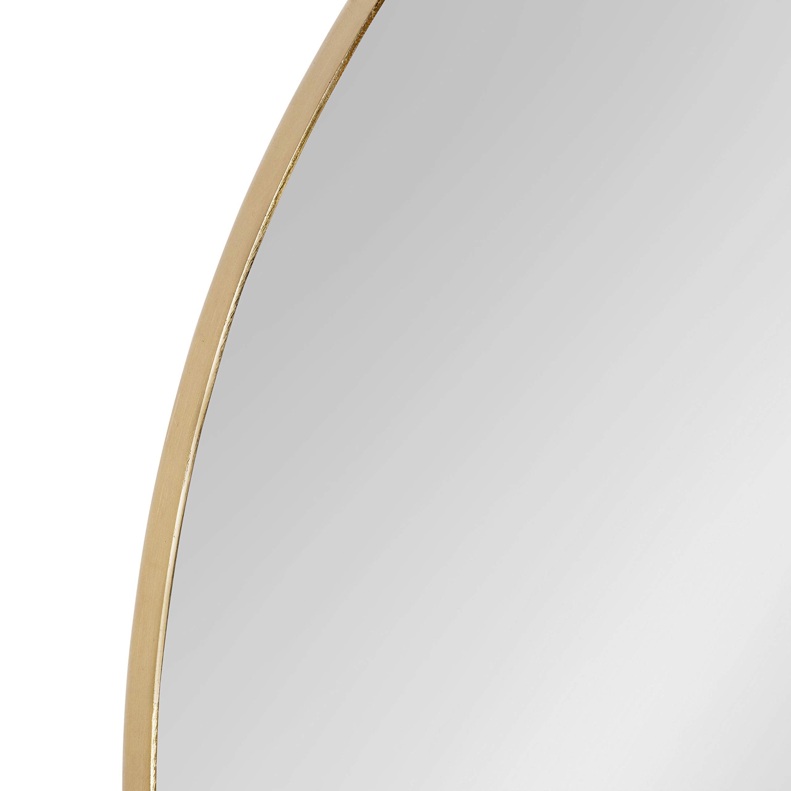 Kate and Laurel Rollo Modern Round Wall Mirror - 22 Inch Gold Circle Mirror for Living Room, Bedroom & Entryway Decor