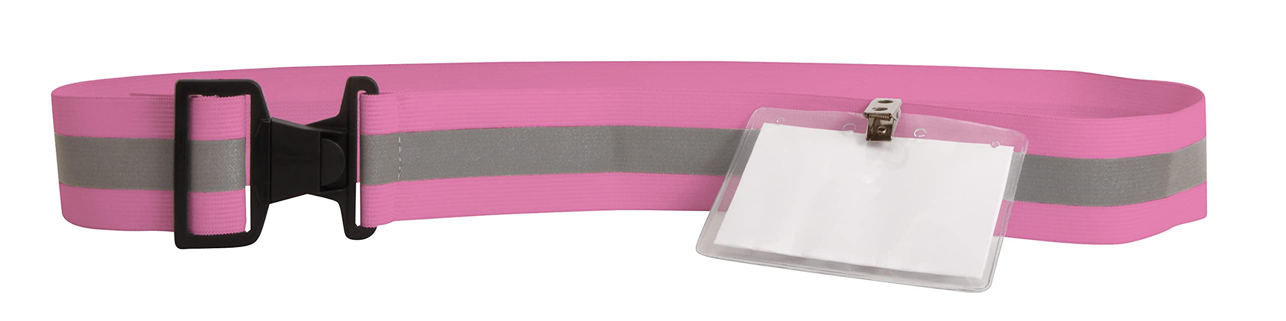 Reflex Belt with ID Holder - Adjustable Pink Waist Belt for Running, Hiking & Workouts - Secure & Comfortable Fitness Accessory