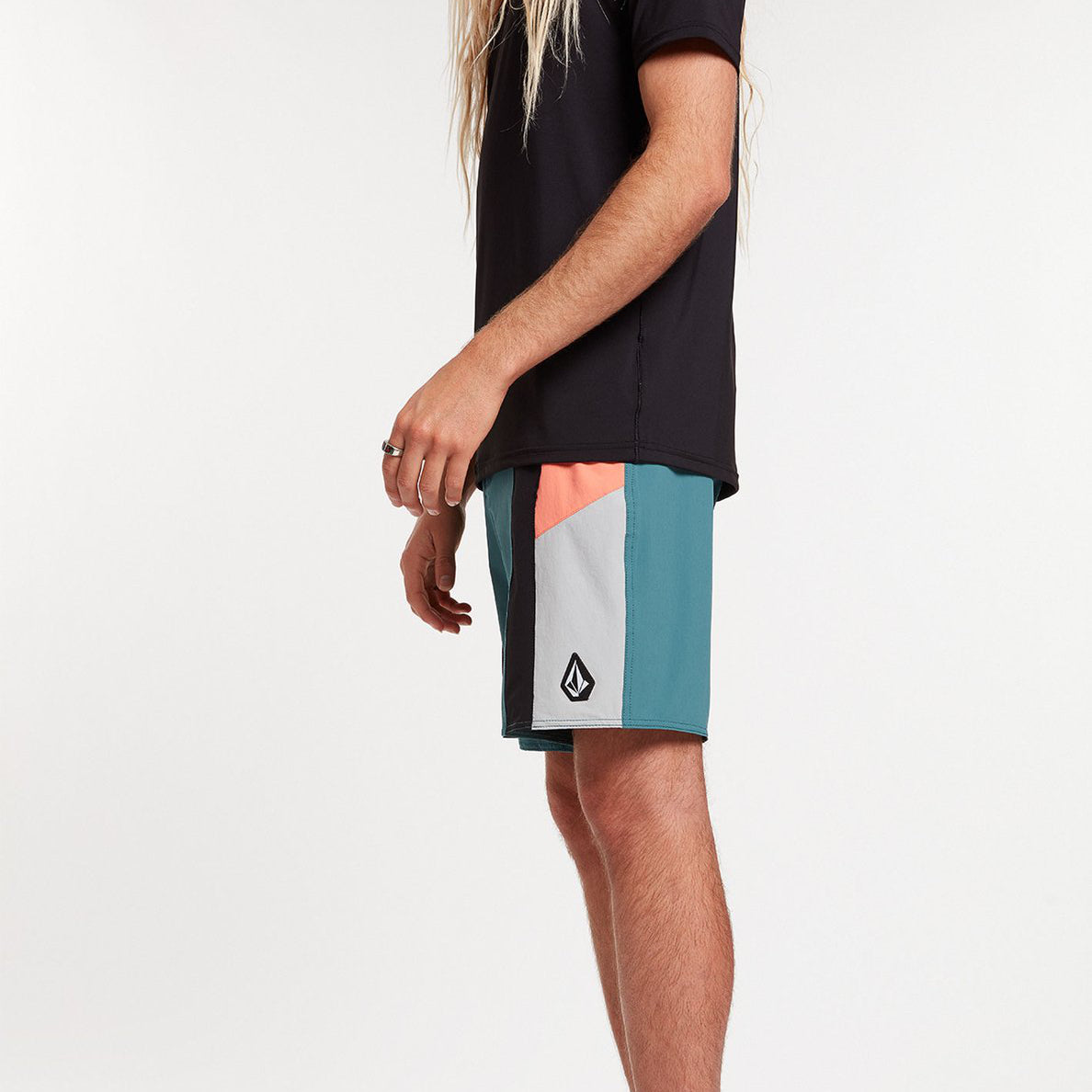 Volcom High Mark Stoneys Boardshorts - Hydro Blue Quick-Dry Swim Trunks for Men | Perfect for Surfing, Swimming & Beach Vacations