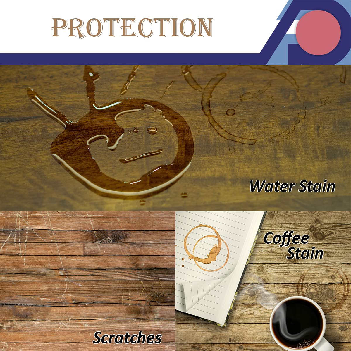 Round Absorbent Ceramic Stone Drink Coasters Set of 4 - Non-Slip Cork Base for Mugs, Cups & Table Protection - Lemon Design - Perfect for Coffee, Tea & Dining Table Decor