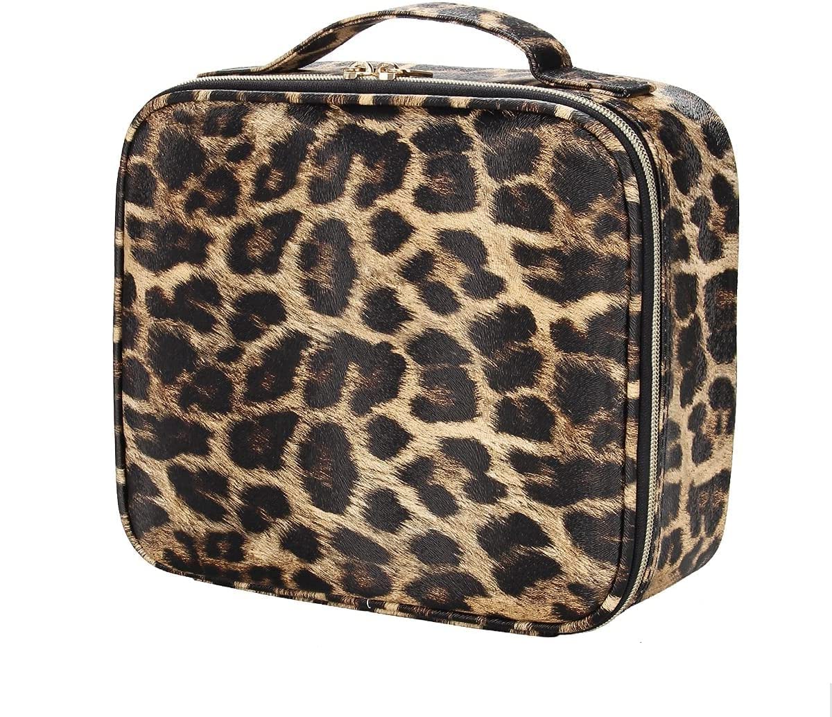 Sunaina Nylon Makeup Organizer Bag with Adjustable Compartments - Perfect for Travel & Cosmetics Storage