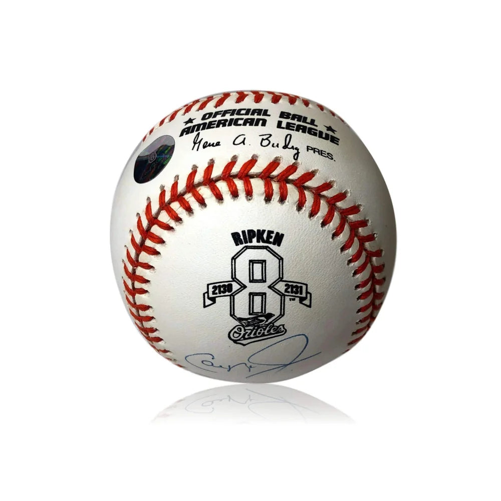 Cal Ripken Jr. #8 Autographed Official MLB Baseball with COA & Hologram - Baltimore Orioles Memorabilia for Collectors & Sports Fans - Perfect for Display, Gifts, and Sports Memorabilia Collections