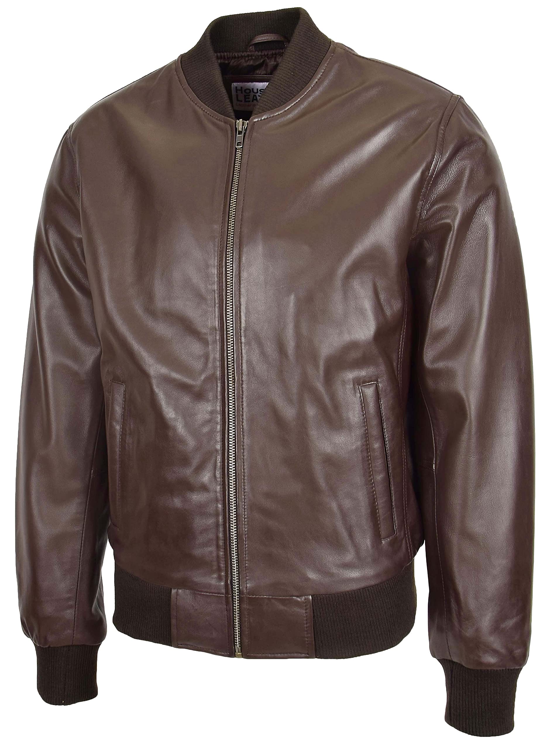 Men's Genuine Leather Bomber Jacket MA-1 Varsity Style Ryan | Classic Aviator Flight Jacket for Men | Perfect for Casual Wear, Motorcycle Riding & Night Out