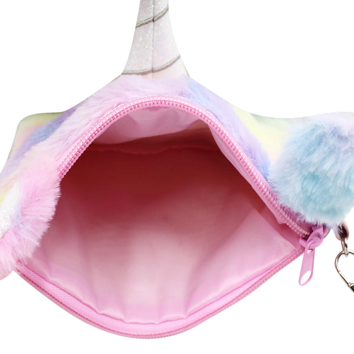**MINGSEECESS Kids Wallet for Girls - Fluffy Crossbody Purse, Cute Fuzzy Tie-Dye Shoulder Bag with Zipper, Coin Purse for School, Travel & Daily Use**