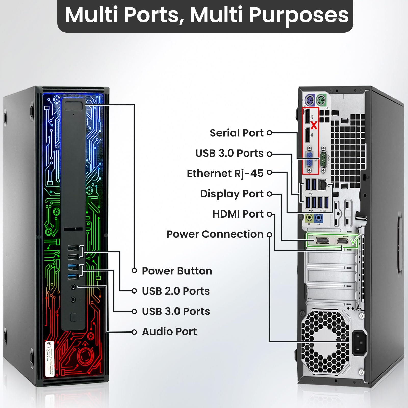 HP G2 RGB Gaming PC Desktop – Intel Core i7-6700 6th Gen | 16GB DDR4 RAM | 1TB SSD | NVIDIA GTX 1050 Ti 4GB GDDR5 | Dual 24