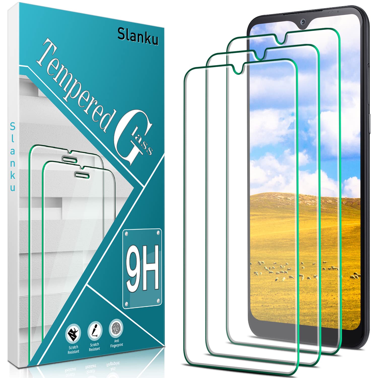3 Pack Tempered Glass Screen Protector for LG K51 - 9H Hardness, Bubble-Free, Anti-Scratch, Case Friendly - Perfect for Everyday Protection & Shock Absorption