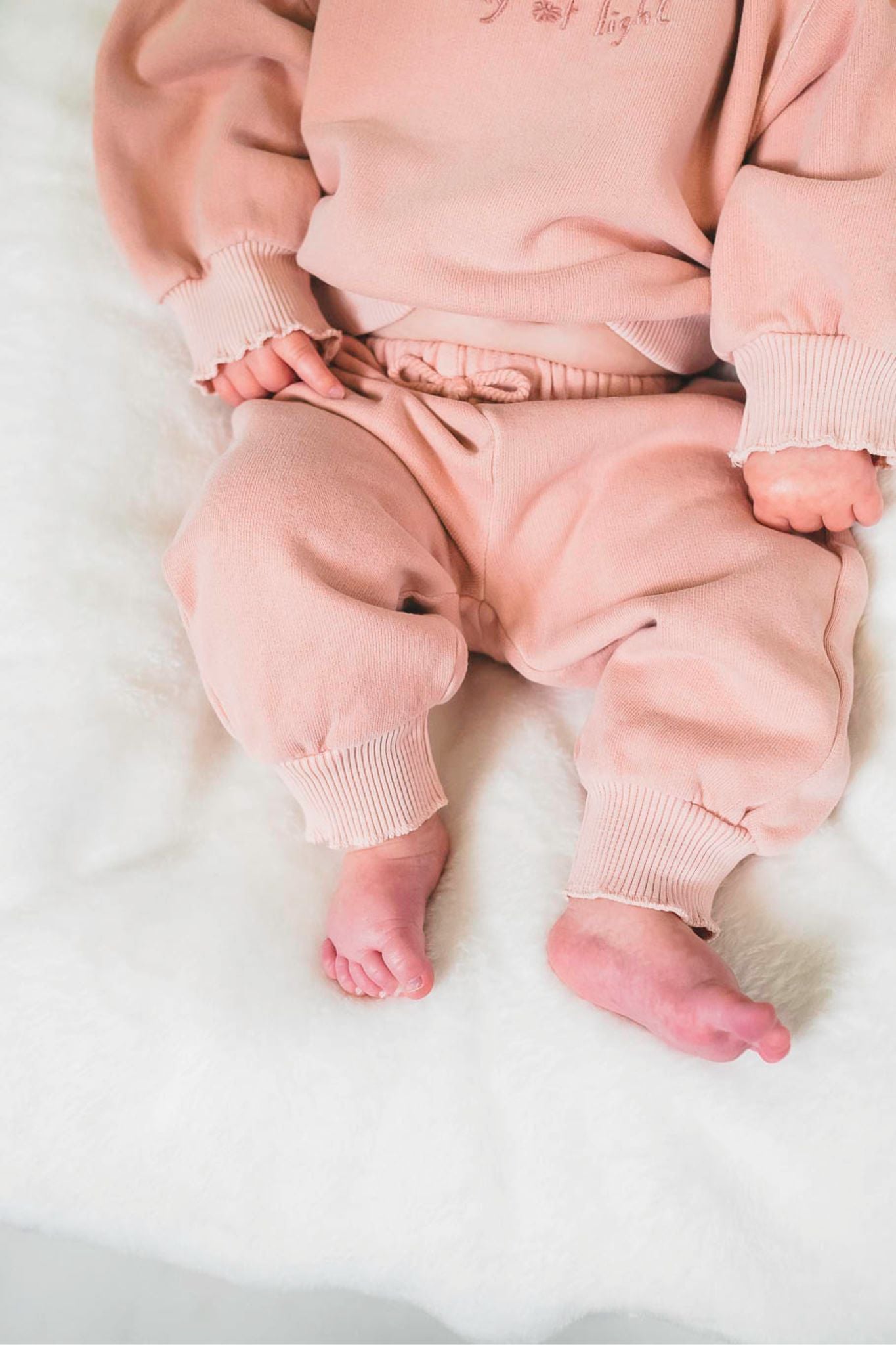 Soft Pink Fleece Sweatpants for Baby Girls - Cozy & Warm Winter Pajama Pants for Toddler Playtime & Lounging