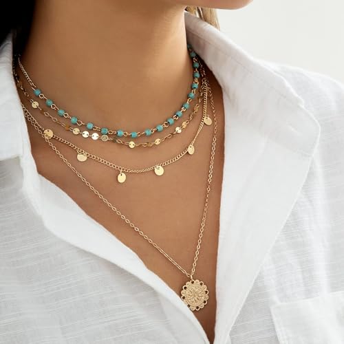 A:Layer Circle Necklace