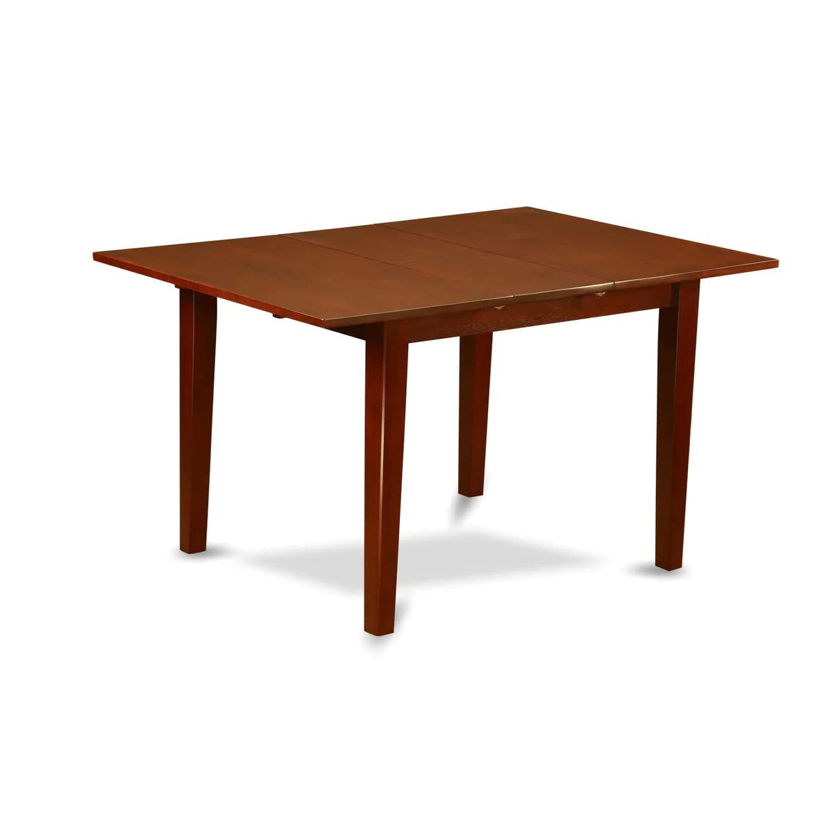 Modern Mahogany Dining Table 32x60 Inch with Butterfly Leaf - Picasso Style Rectangle Kitchen Table by East West Furniture | Perfect for Small Spaces, Family Meals & Dinner Parties