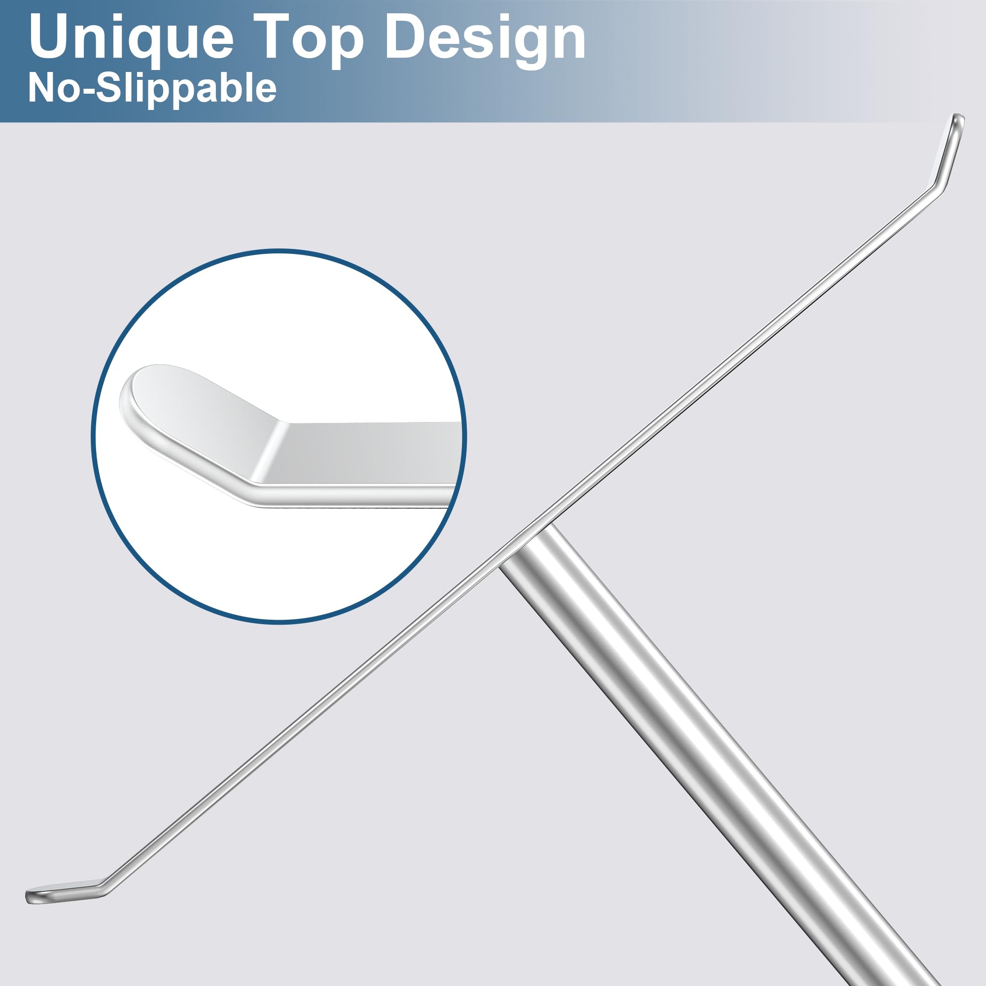 T-Shape Towel Rack - Silver Hand Towel Holder for Bathroom & Kitchen | Space-Saving Organizer for Towels & Headbands | Perfect for Small Bathrooms, Apartments & Vanity Areas