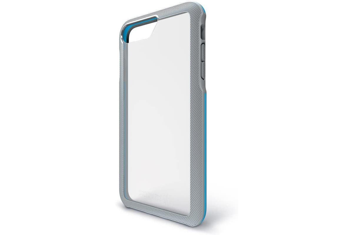 BodyGuardz Trainr Pro Case for iPhone 6/7/8 - Slim Protective Cover with Shock Absorption in Grey Blue | Perfect for Gym, Running & Outdoor Activities