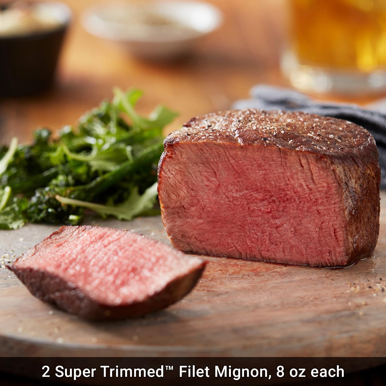 Premium Surf and Turf Dinner Set - 2 (8 oz) Filet Mignons & 2 (5 oz) North Atlantic Lobster Tails - Aged 28 Days - Perfect for Anniversary Dinners, Valentine's Day & Special Occasions - Kansas City Steak Company