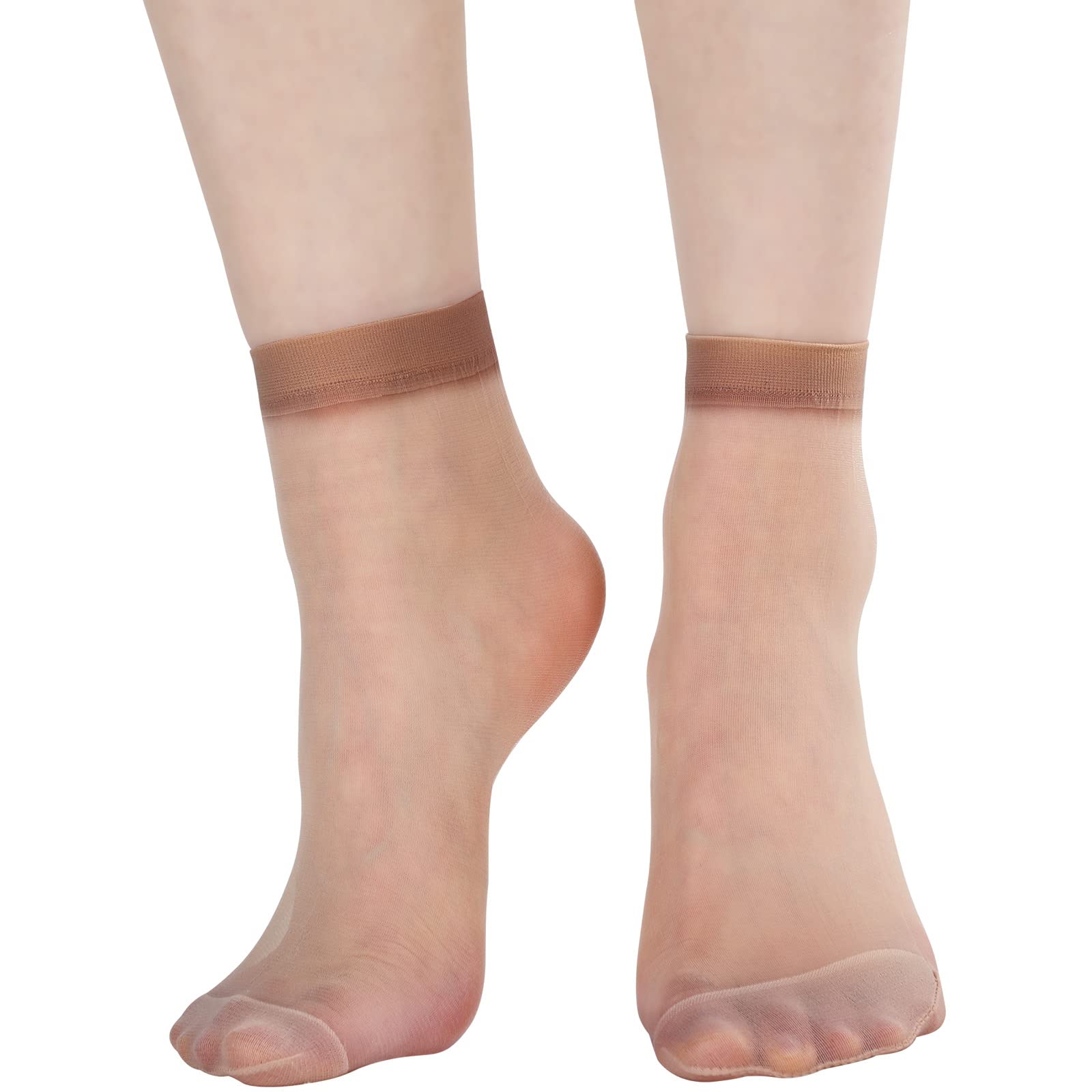 Geyoga 12 Pairs Women's Sheer Ankle Socks - Thin Nylon Transparent No Show Socks for Dress, Casual & Work - Breathable Comfort for Everyday Wear