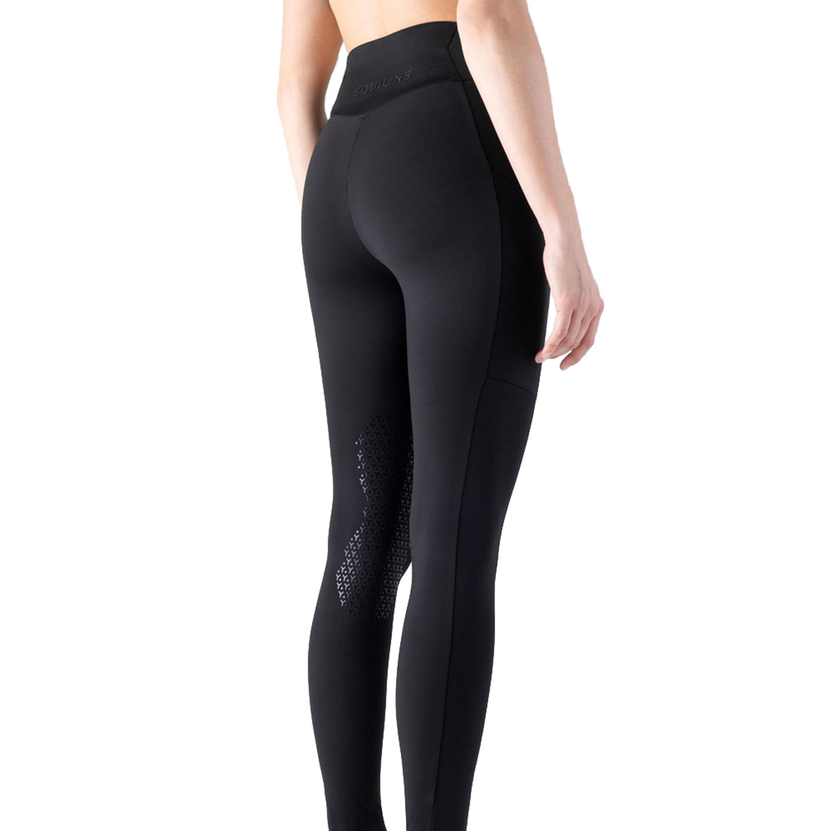 Equiline Women's Gadrikh High Waisted Knee Grip Leggings - Workout, Yoga & Running Tights for Women - Perfect for Gym, Fitness & Active Lifestyle