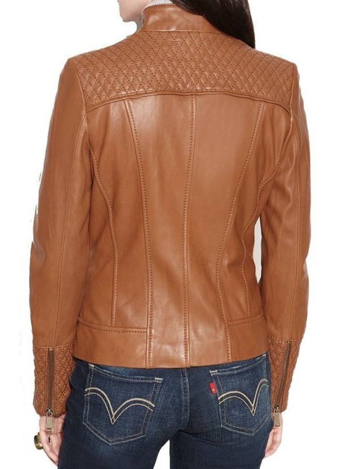Premium Genuine Leather Jacket for Women - Cognac Brown, Stylish & Durable Outerwear for Fall & Winter Fashion | Perfect for Casual Outings, Date Nights & Travel