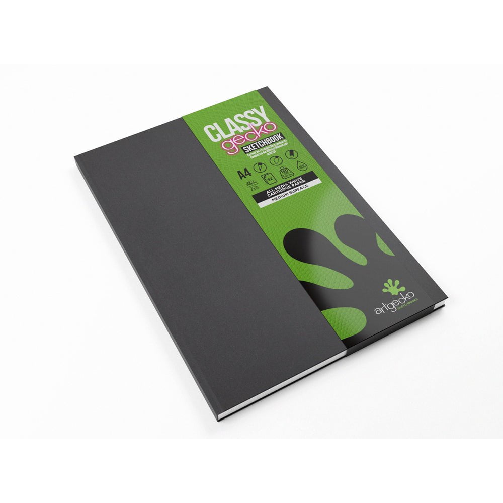 Artgecko Premium A4 Sketchbook - 92 Pages (46 Sheets) 150gsm White Paper, Casebound Hardcover for Artists & Students | Perfect for Drawing, Sketching & Watercolor Painting