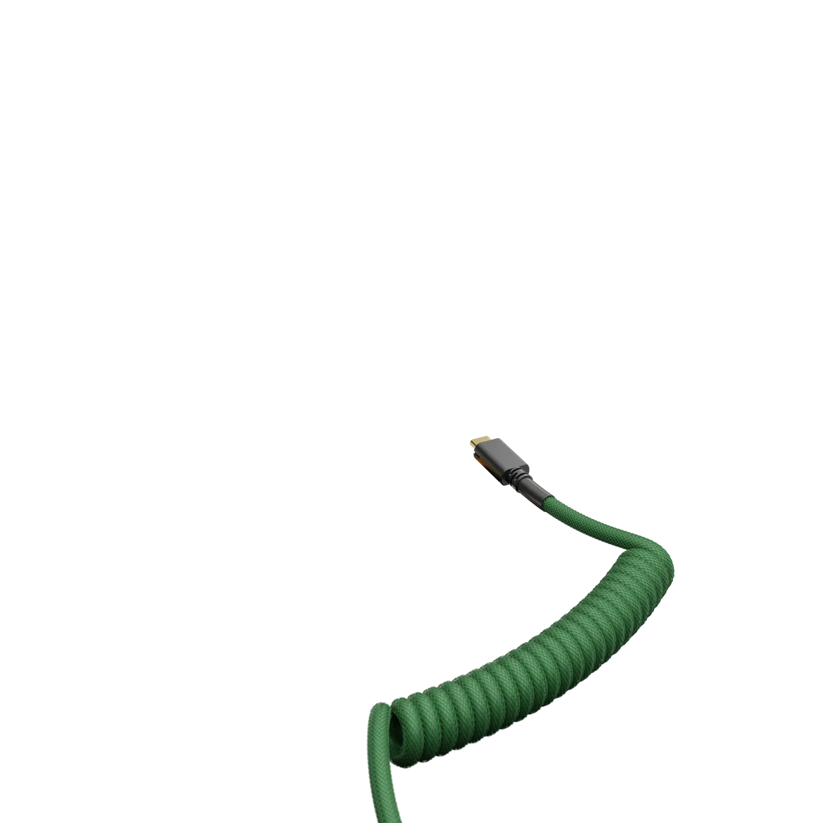 Glorious Coiled Cable - Premium Braided USB Cable in Forest Green - Perfect for Gaming, Office & Travel Accessories