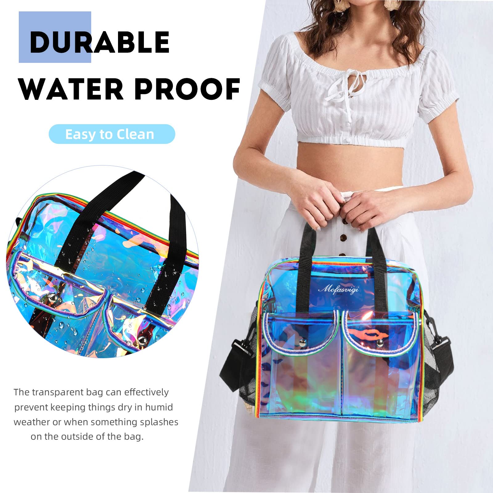 MOFASVIGI Clear Stadium Approved Tote Bag - 12