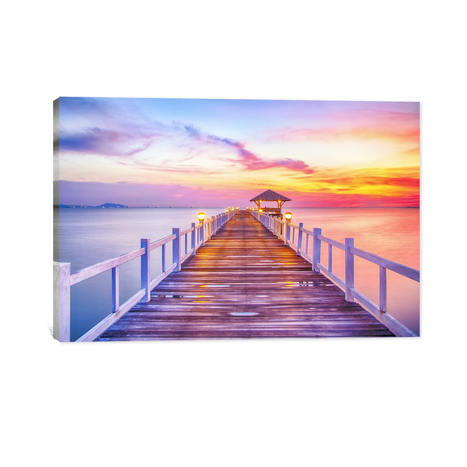 32x48 Inches Canvas Wall Art - Beach Sunset Hawaii Coastal Decor for Bathroom & Living Room | Perfect for Home, Office & Vacation Rental Wall Decoration